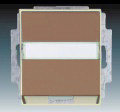 ABB 5014E-A00100 25 Element® Kryt zásuvky komunikační s popisovým polem, kávová / ledová opálová