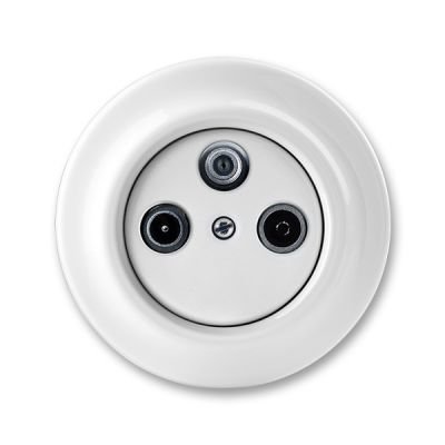 ABB 5011K-C00403 Decento® Zásuvka televizní, rozhlasová a satelitní, koncová, bílá