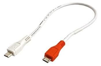 USB 2.0 napájecí kabel, micro USB B(M) - micro USB B(M), 0,3m
