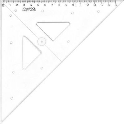 KOH-I-NOOR Pravítko trojúhelník 744150 45/177 čirý