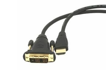 Gembird HDMI - DVI samec-samec kabel (pozlacené konektory 18+1) 1.8m