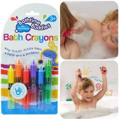 Bathtime Buddies washable Bath Crayons Color Doodle Draw Baby Kid toy painting (6 PCS/SET )