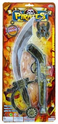 sada pirátská s pistolí a šavlí