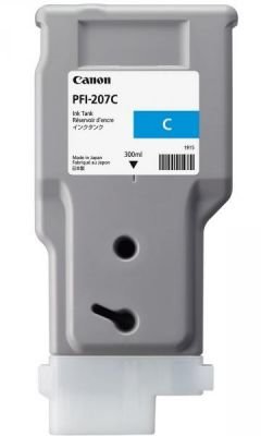 Inkoustová náplň Canon PFI-207C modrá Inkoustová náplň, originální, pro Canon iPF680, iPF685, iPF780, iPF785, 300 ml, modrá 8790B001