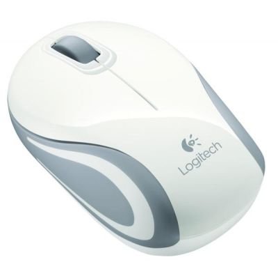 Myš Logitech Wireless Mini Mouse M187 / optická / 2 tlačítka / 1000dpi - bílá