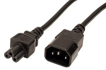 Napájecí kabel k notebooku prodlužovací 2m ( trojlístek ) z IEC320 C14