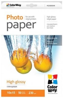 Fotopapír COLORWAY high glossy 230g,m2, 10x15, 50 kusů PG2300504R