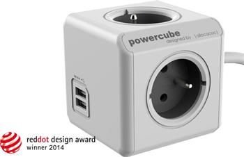 Rozbočovač PowerCube Extended USB šedý 3m