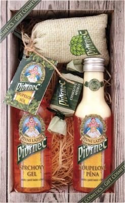 Bohemia Pivrnec sprchový gel 200 ml + koupelová pěna 200 ml + mýdlo 30 g + koupelová sůl v sáčku 150 g, kosmetická sada