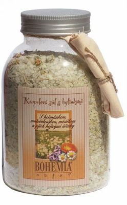 Bohemia Natur Heřmánek a mateřídouška a měsíček a jejich hojivými účinky koupelová sůl 1,2 kg