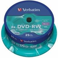 DVD-RW 4.7GB Verbatim  4x spindl po 25ks
