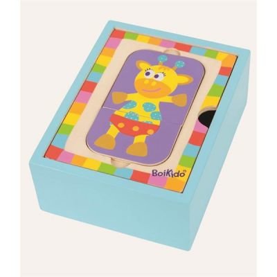 Puzzle Boikido zvířátka 12ks - dřevo