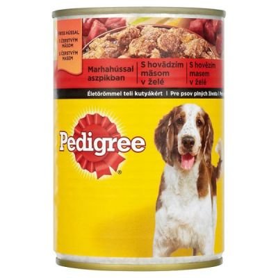 Pedigree Hovězí maso v želé kompletní krmivo pro dospělé psy 400g