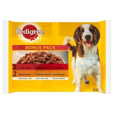 Pedigree Bonus Pack Masité kousky v želé 4 x 100 g