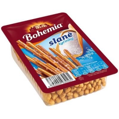 Tyčinky solené, Bohemia, 85g, vanička, Bohemia chips