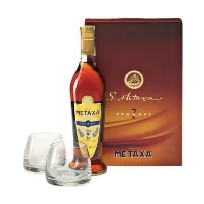 Metaxa 7* 0,7l 40% (dárkové balení 2 skleničky)