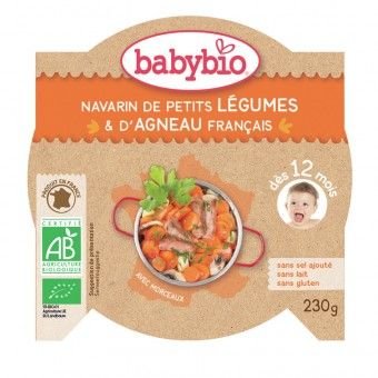 Babybio zelenina s jehněčím masem talířek 230 g