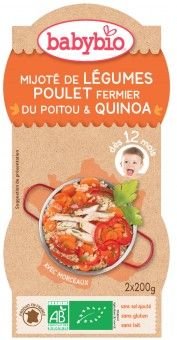 BABYBIO Zelenina s kuřetem a quinoa