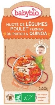 Babybio zelenina s kuřetem a quinoa 2 x 200 g