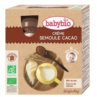 BABYBIO Kapsička Krupice s kakaem 4x90g