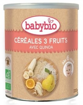 BABYBIO nemléčná rýžovo-quinoová kaše s ovocem