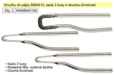 Špičky pájecí, 3ks,, mosazné tělo s ocelovou špičkou, pro 8894510, EXTOL PREMIUM