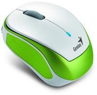 Myš Genius Micro Traveler 9000R V2 / optická / 3 tlačítka / 1200dpi - bílá/zelená