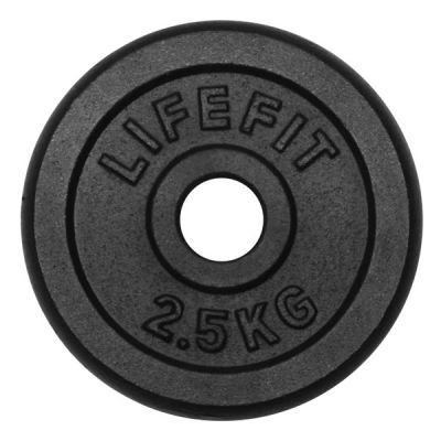 Kotouč Lifefit kovový 2,5kg pro 30mm tyč - černá