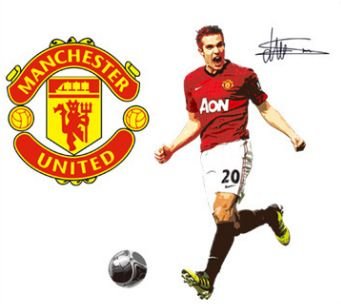 Samolepka fotbalista Robin van Persie Manchester United
