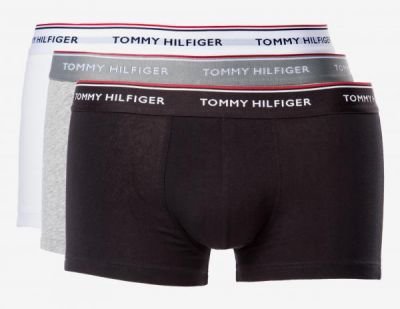 3-pack Boxerky Tommy Hilfiger | Černá Bílá Šedá | Pánské | L