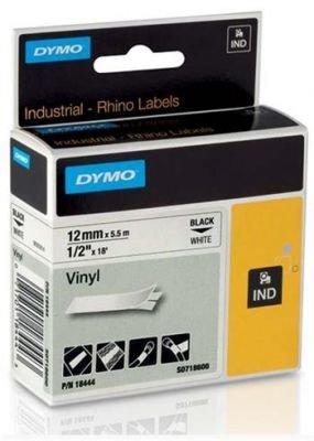 DYMO páska 18444, S0718600 černá na bílé 5.5m, 12mm