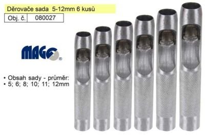 Děrovače 5-10mm Magg 080027 sada 6 kusů
