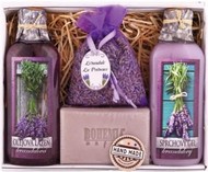 Bohemia Herbs Lavender La Provence sprchový gel 100 ml + olejová lázeň 100 ml + mýdlo 100 g + bylinky „levandule“ v sáčku, kosmetická sada
