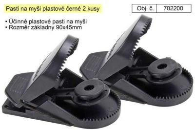 Past na myši plastová černá 2 kusy 70220