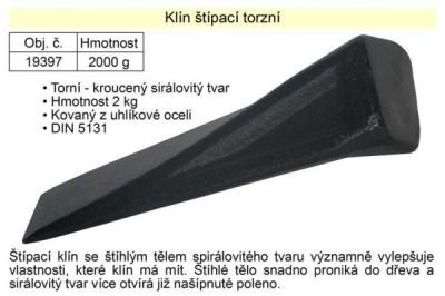 Klín štípací torzní 2kg