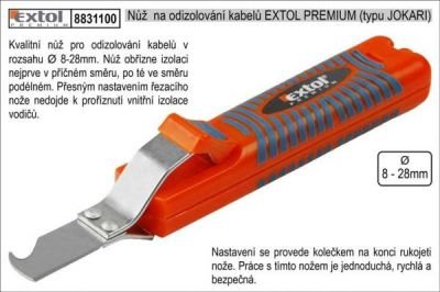 Nůž  na odizolování kabelů EXTOL PREMIUM (typu JOKARI)