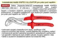 Kleště KNIPEX siko ALLIGATOR 250 mm s izolací do 1000 V