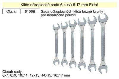 Klíče stranové sada 6 kusů 6-17mm W.S