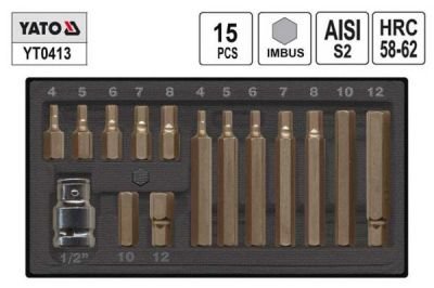 Bity imbus sada 15 dílů YATO