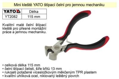 Mini kleště YATO štípací čelní 115 mm