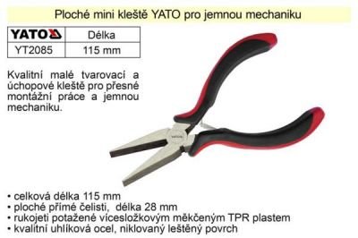 Mini kleště YATO ploché 115 mm