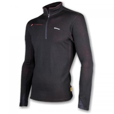 Mikina SENSOR Merino Multistretch zip pán S čern SENSOR 12498