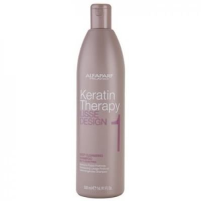 Alfaparf Milano Lisse Design Keratin Therapy hloubkově čisticí šampon pro všechny typy vlasů (Deep Cleansing Shampoo) 500 ml + e 8022297007151
