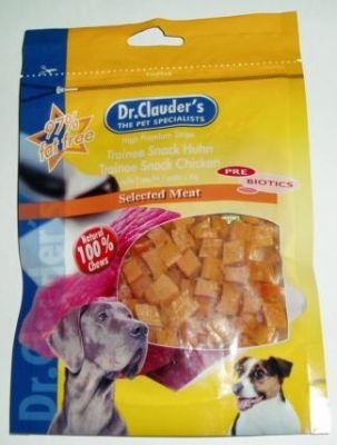 Dr.Cl.Dog-suš.kuřecí kostičky 80g/10