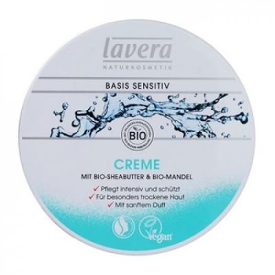 Lavera Basis Sensitiv denní vyživující a hydratační krém pro suchou pleť (Cream Bio Shea Butter and Bio Almond) 150 ml + expresn Lavera LAEBSEW_KFCR40