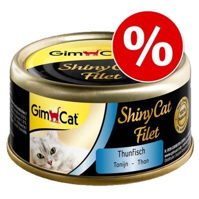12 x 70 g GimCat ShinyCat za skvělou cenu! - tuňák