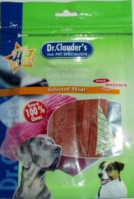 Dr.Cl.Dog suš.jehněčí pásky 80g/10
