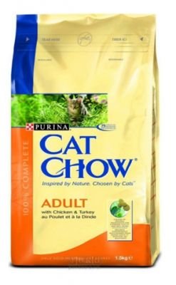 Purina Cat Chow Adult kuře+krůtí 1,5 kg