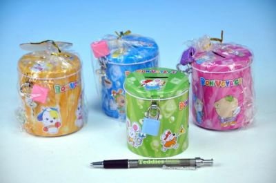TEDDIES Pokladnička plech 7cm  4druhy