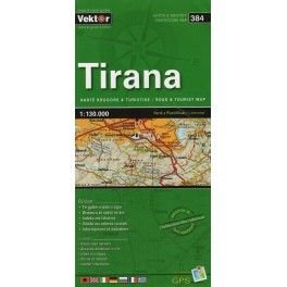 Vektor 384 Albánie Tirana 1:130 000 automapa